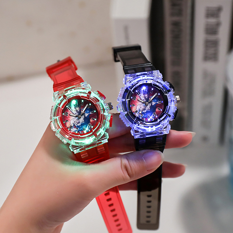 Ultra-man Led Luminous Watch Children's Cartoon Elementary School Student Boy Sports Electronic Clock Gifts