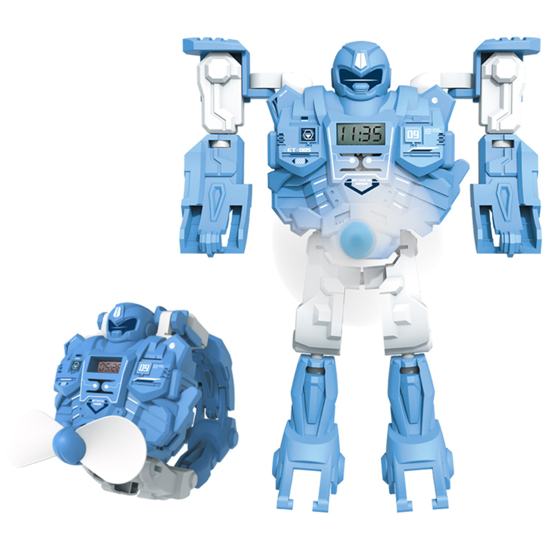 Children's Electronic Watch Cartoon Deformation Fan Watch Robot Fan Digital Watch Toy Boy Girl Cute Clock For Kids