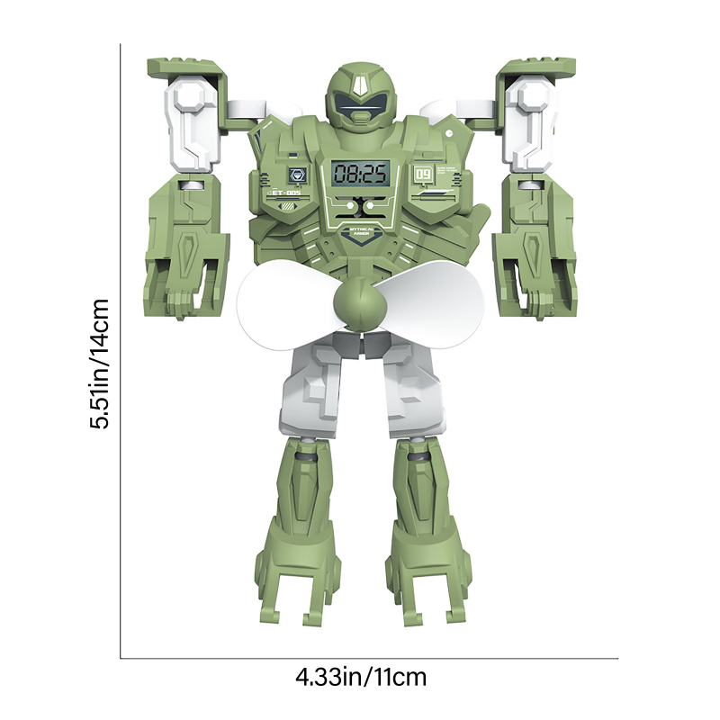 Children's Electronic Watch Cartoon Deformation Fan Watch Robot Fan Digital Watch Toy Boy Girl Cute Clock For Kids