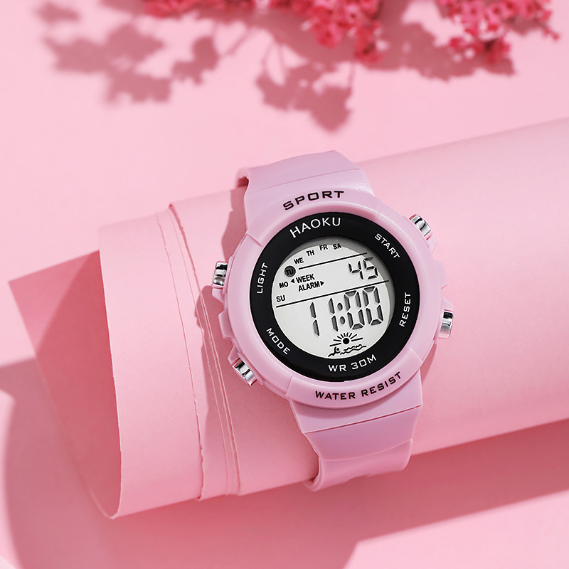 Fashion Sports Digital Watch for Women Girls Boys Chronograph Silicone Strap Electronic Clock Luminous Wristwatch For Children