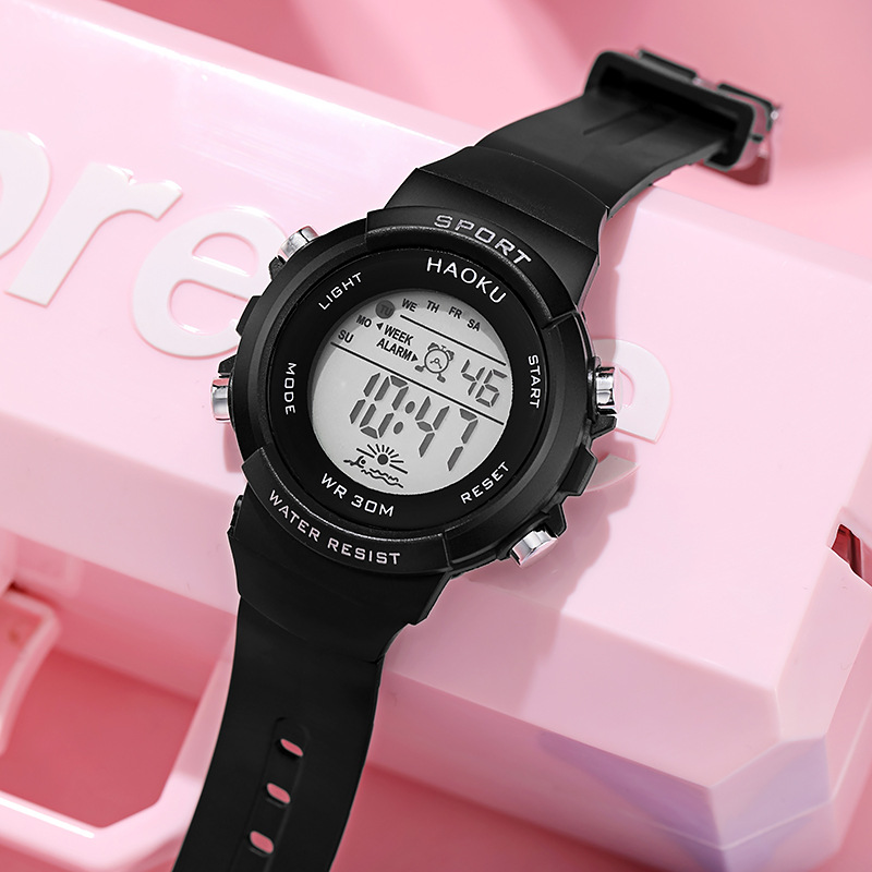 Fashion Sports Digital Watch for Women Girls Boys Chronograph Silicone Strap Electronic Clock Luminous Wristwatch For Children