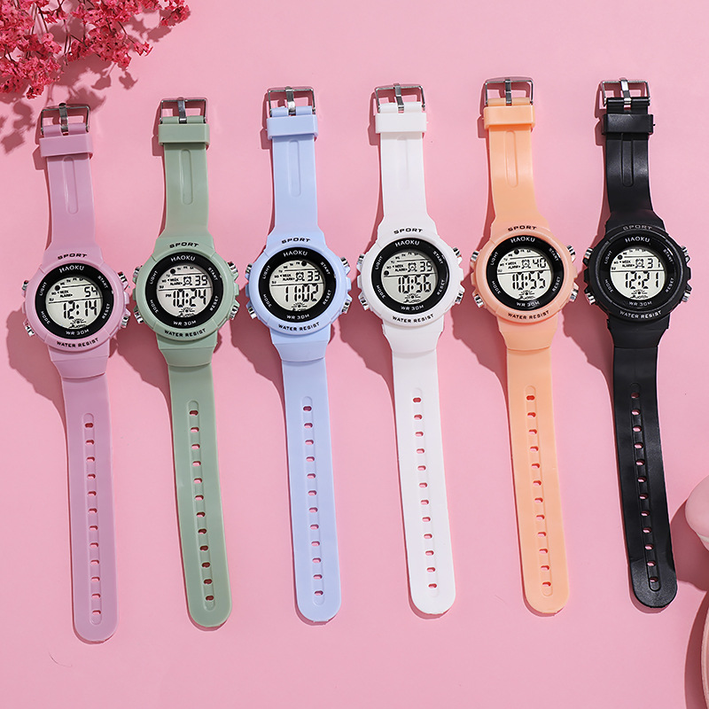 Fashion Sports Digital Watch for Women Girls Boys Chronograph Silicone Strap Electronic Clock Luminous Wristwatch For Children