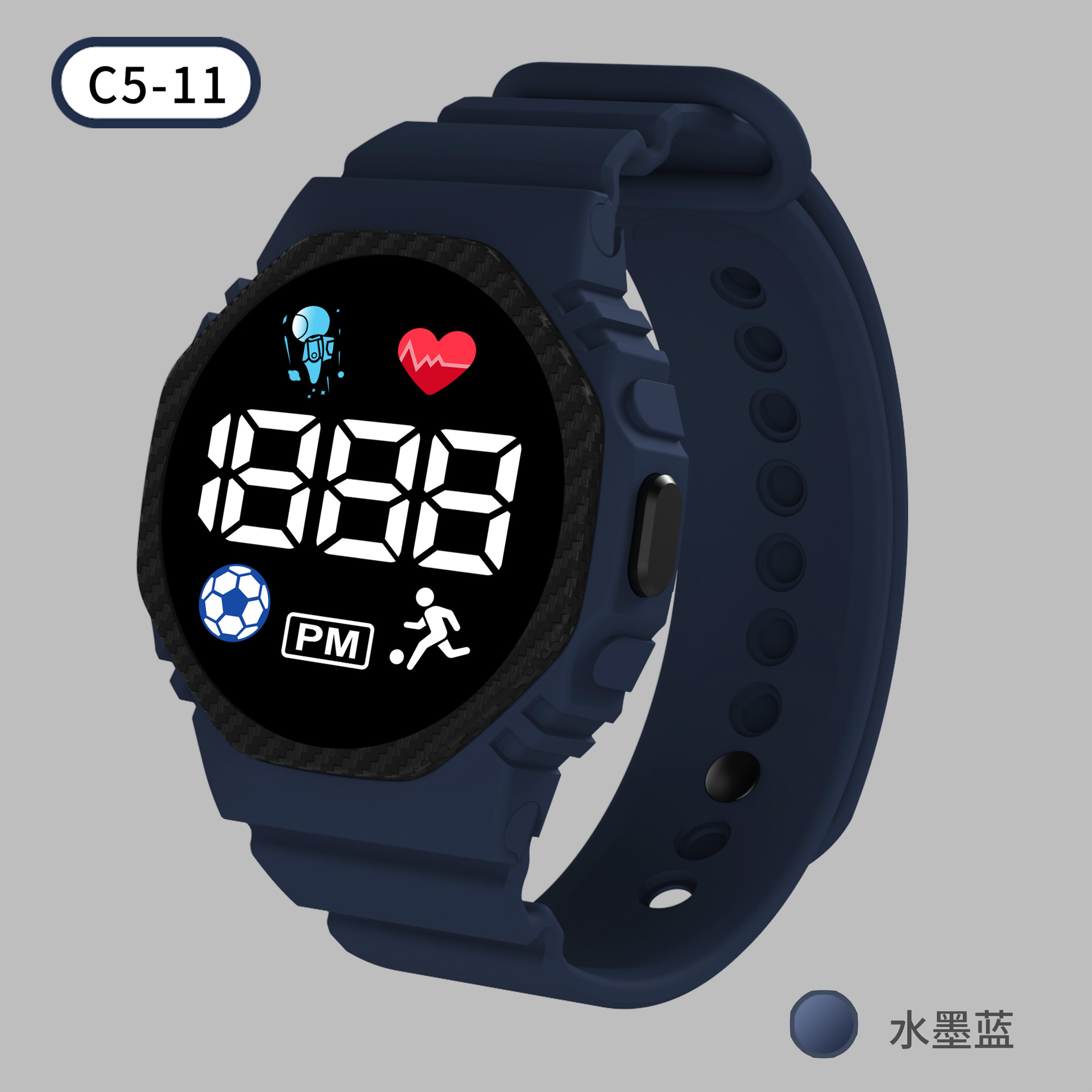 Kawaii Kids' Smart Watch Display Week Electronic Digital Wrist Watches For Girls Boy Students Outdoor Sports Clock