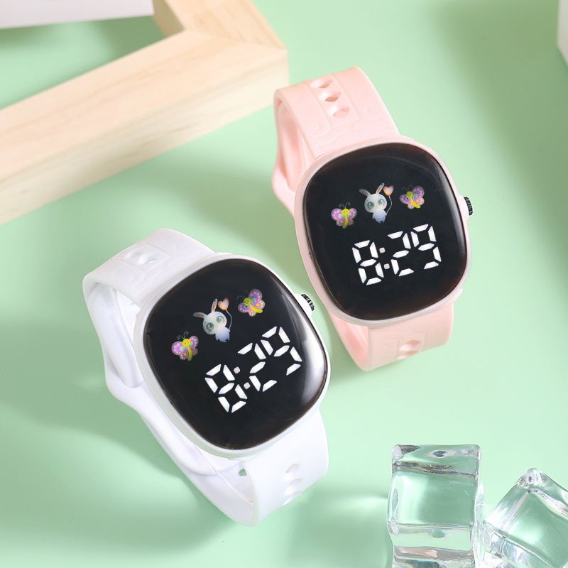 Children's Boys and Girls Watch Cartoon LED Digital Clock Student Sports Electronic Watch Kids Gift Watch Cute Wristwatch