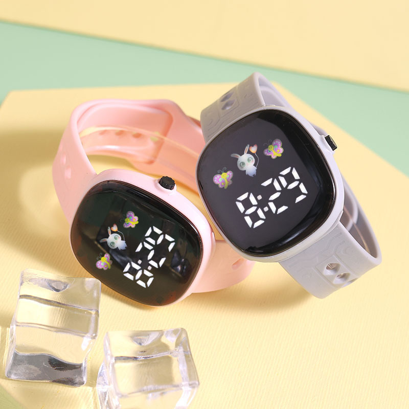 Children's Boys and Girls Watch Cartoon LED Digital Clock Student Sports Electronic Watch Kids Gift Watch Cute Wristwatch