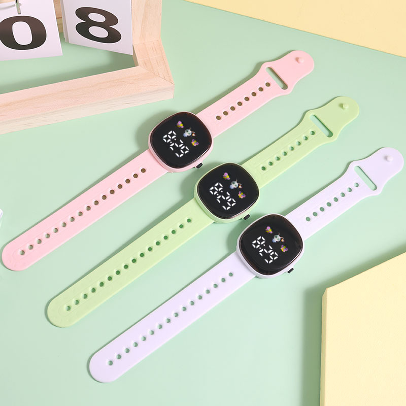Children's Boys and Girls Watch Cartoon LED Digital Clock Student Sports Electronic Watch Kids Gift Watch Cute Wristwatch