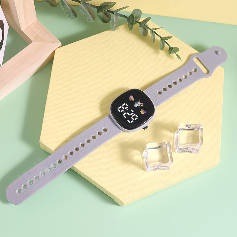 Children's Boys and Girls Watch Cartoon LED Digital Clock Student Sports Electronic Watch Kids Gift Watch Cute Wristwatch