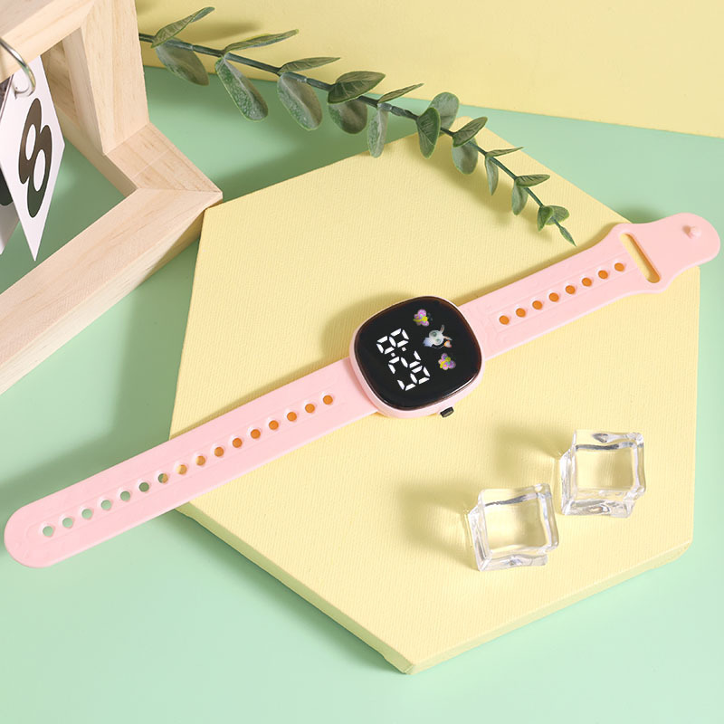 Children's Boys and Girls Watch Cartoon LED Digital Clock Student Sports Electronic Watch Kids Gift Watch Cute Wristwatch