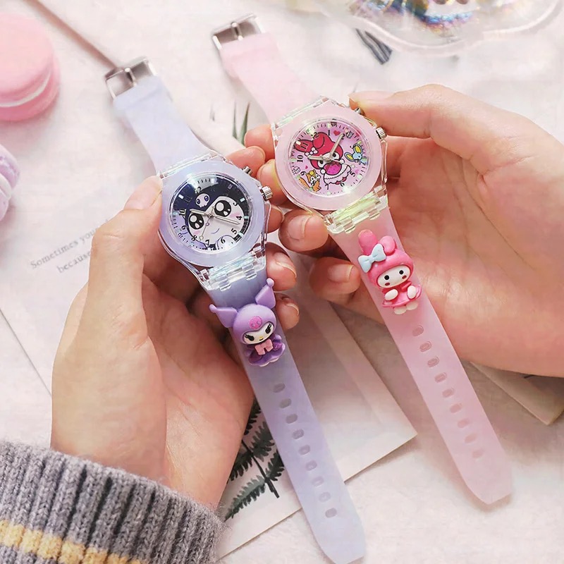 Fashion Cute Flashing Children Watches Children's Luminous Silicone Kids Bracelet Luminous Watches for Girls Boys Clock