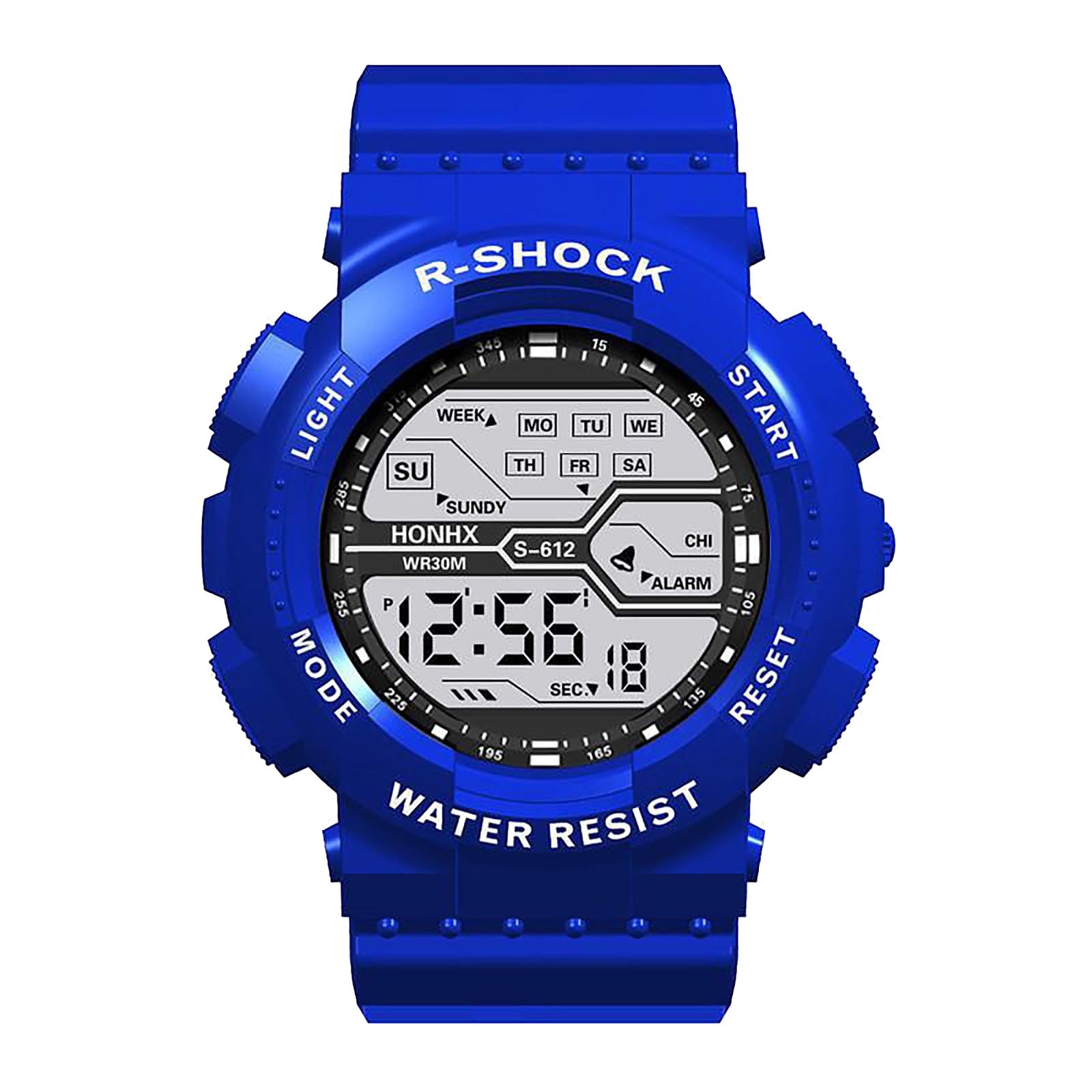 Men Sport Watch Multifunction Military Sports Watch Waterproof Luminous LED Digital Kids Watch Big Dial Student Electronic Watch