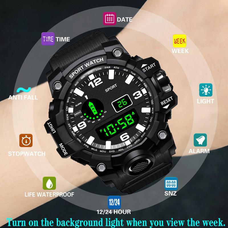 Fashion Men's Electronic Watch Outdoor Multi-function Male Female Students Clock G Sports Shock Digital Wristwatch
