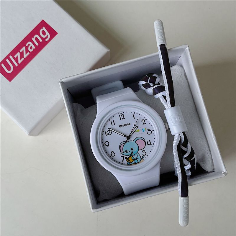 Children's Cartoon Electronic Watches Silicone Band Multi-function Cute Alarm Clocks Round Wristwatch for Boys Girls