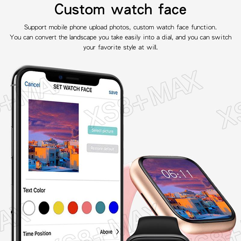 IWO Series 8 Smart Watch XS8 MAX Bluetooth Call Heart Rate Blood Pressure Smartwatch For Apple Huawei Xiaomi Samsung Phone PK X8 Max