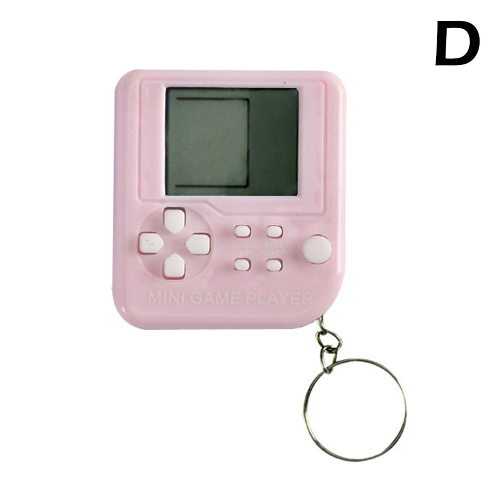 Mini Handheld Game Players Machine Pocket Game Console Built-in 23 Games Use for Key Chain Ring Holder Kids Gift