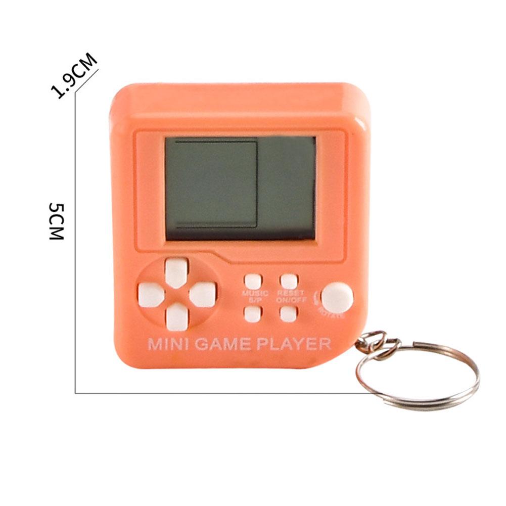 Mini Handheld Game Players Machine Pocket Game Console Built-in 23 Games Use for Key Chain Ring Holder Kids Gift