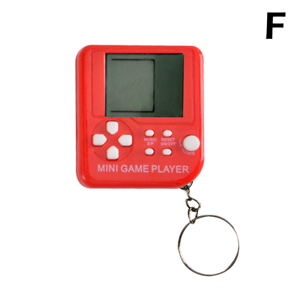 Mini Handheld Game Players Machine Pocket Game Console Built-in 23 Games Use for Key Chain Ring Holder Kids Gift