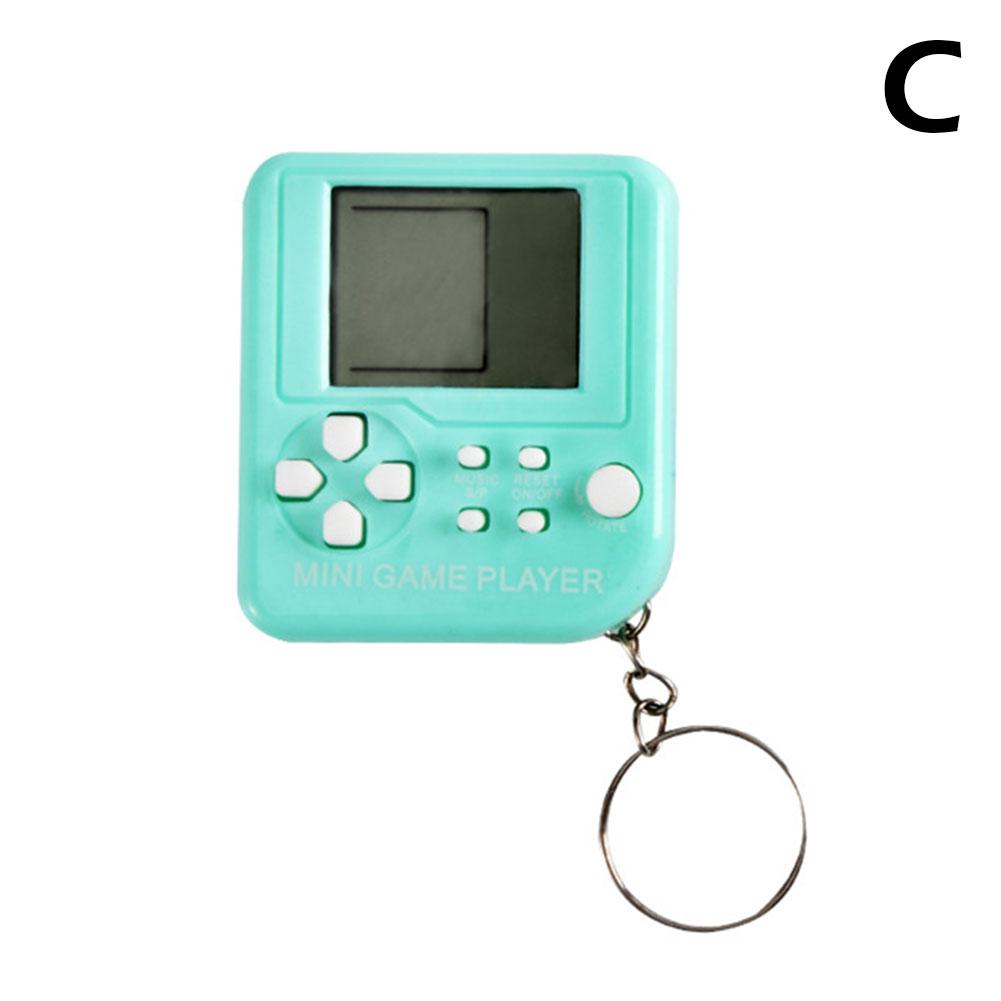 Mini Handheld Game Players Machine Pocket Game Console Built-in 23 Games Use for Key Chain Ring Holder Kids Gift