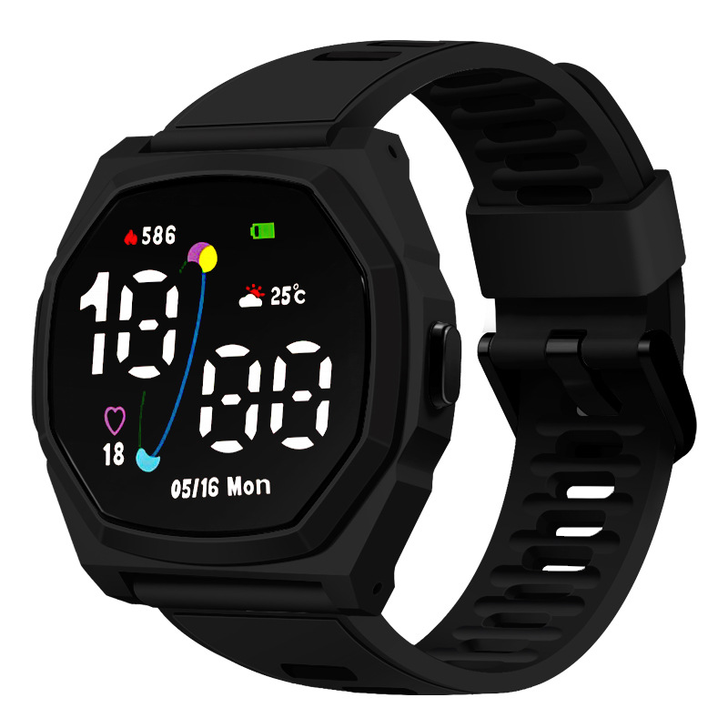 Outdoor Sports Electronic Watch New Led Digital Watch Silicone Strap Women Men Student Wrist Watches