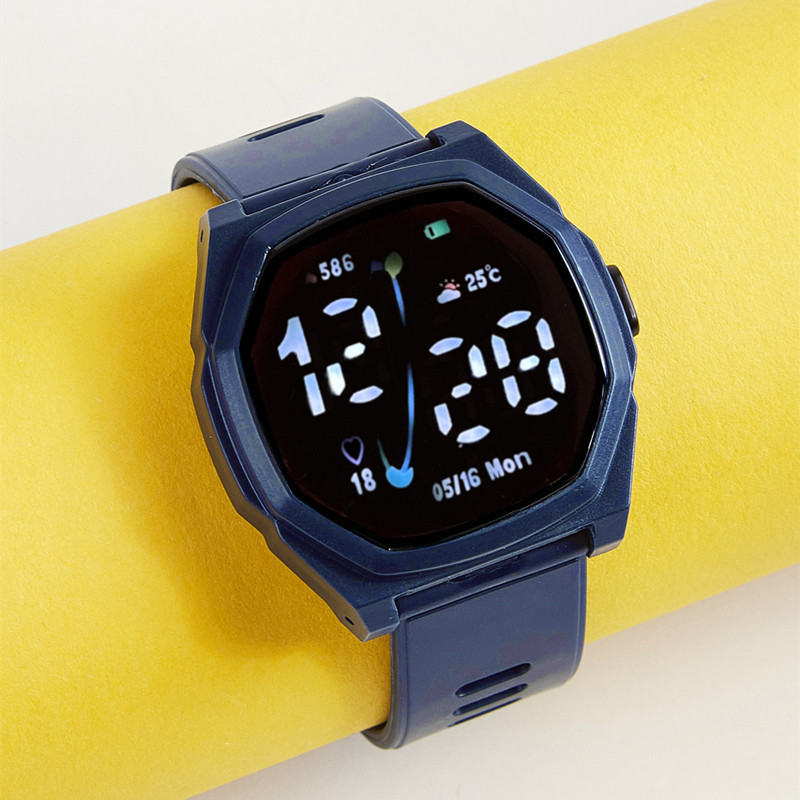 Outdoor Sports Electronic Watch New Led Digital Watch Silicone Strap Women Men Student Wrist Watches