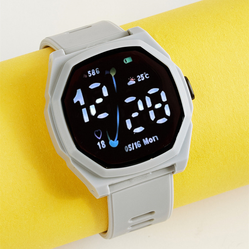 Outdoor Sports Electronic Watch New Led Digital Watch Silicone Strap Women Men Student Wrist Watches