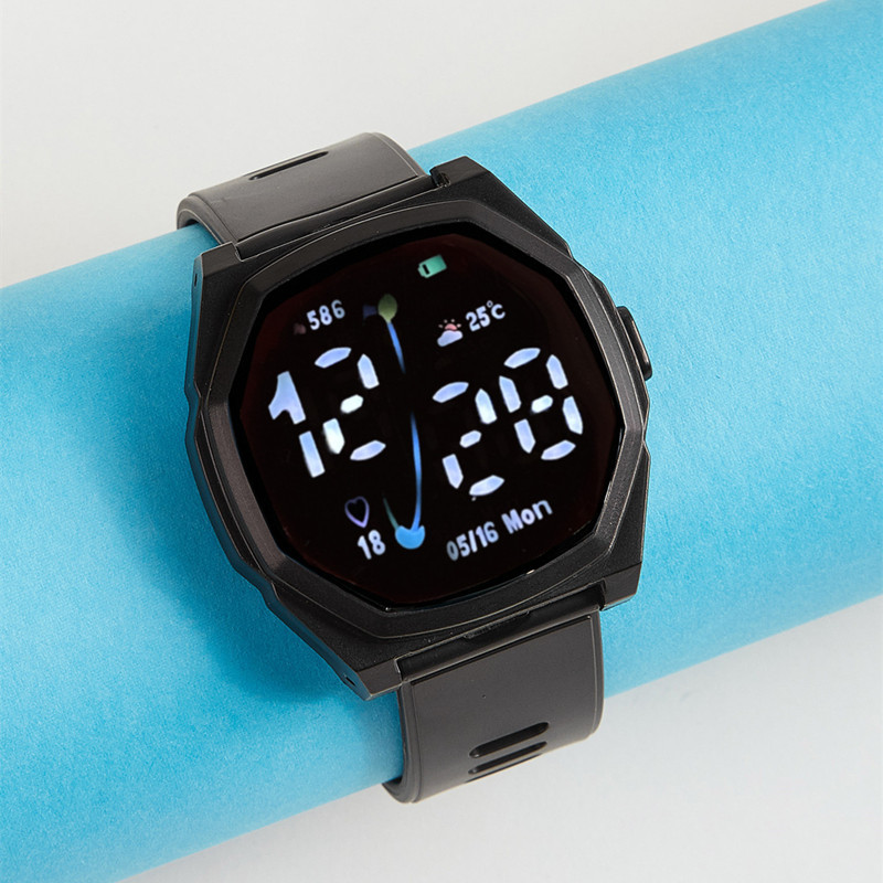 Outdoor Sports Electronic Watch New Led Digital Watch Silicone Strap Women Men Student Wrist Watches