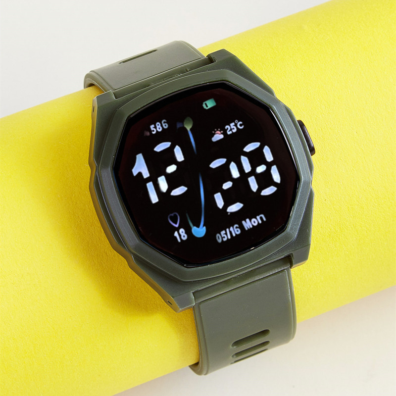 Outdoor Sports Electronic Watch New Led Digital Watch Silicone Strap Women Men Student Wrist Watches