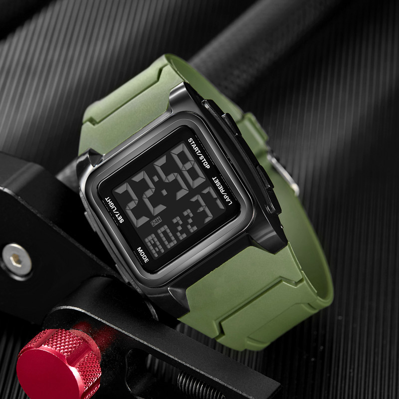 Sport Watch Mens Watches Stopwatch Electronic Watch Luminous Alarm Clock Calendar Week Digital Wristwatch for Man Women Students