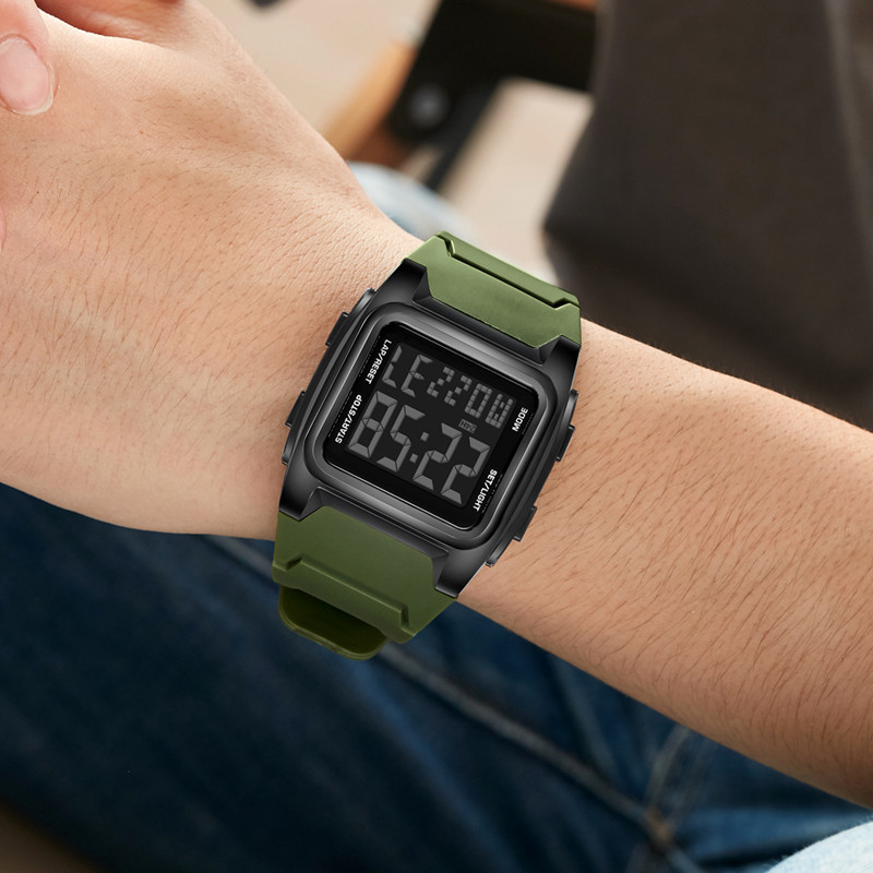 Sport Watch Mens Watches Stopwatch Electronic Watch Luminous Alarm Clock Calendar Week Digital Wristwatch for Man Women Students