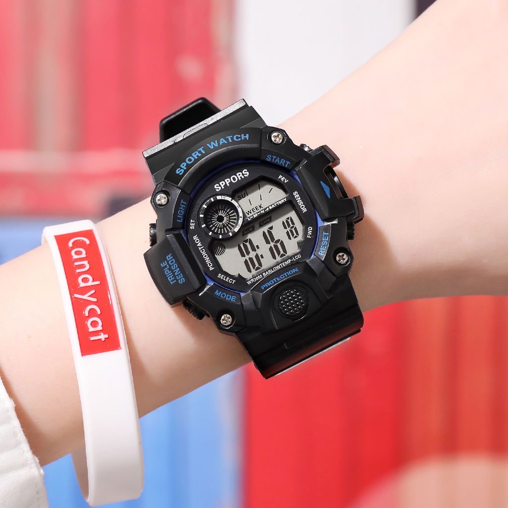 Child Sports Watch Boy Girls Digital Hand Clock Student Alarm Stopwatch Chime Wristwatch School Teen Fashion Watch Kid Hour Men Time