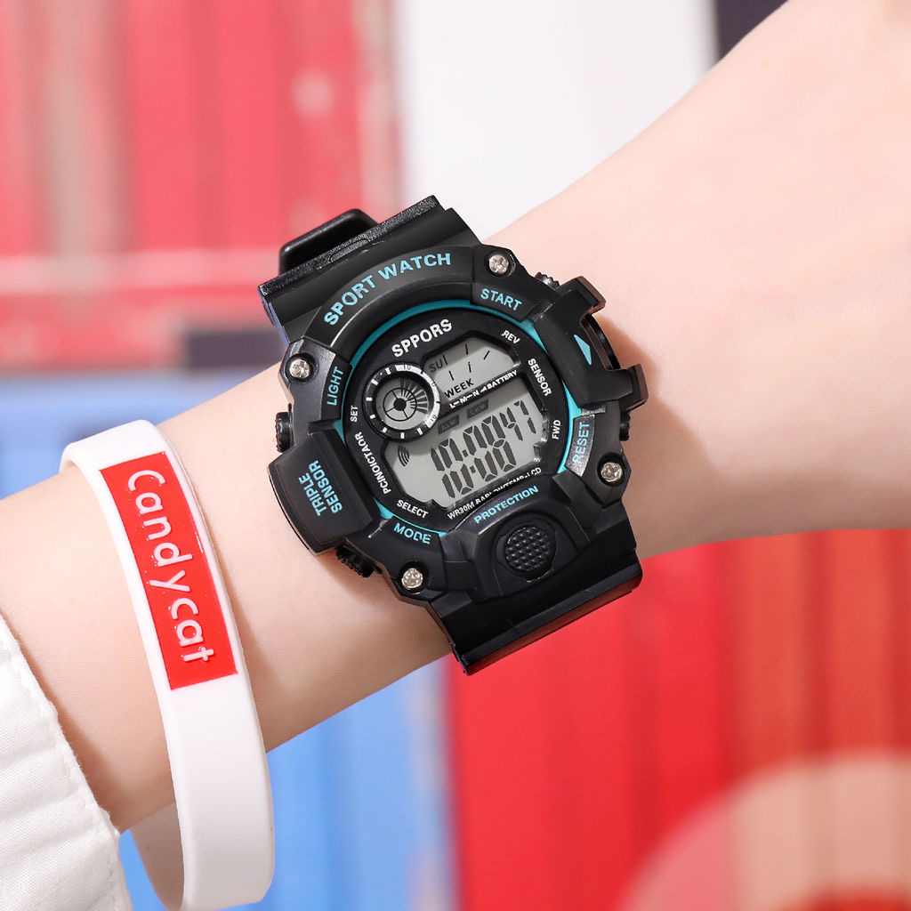 Child Sports Watch Boy Girls Digital Hand Clock Student Alarm Stopwatch Chime Wristwatch School Teen Fashion Watch Kid Hour Men Time