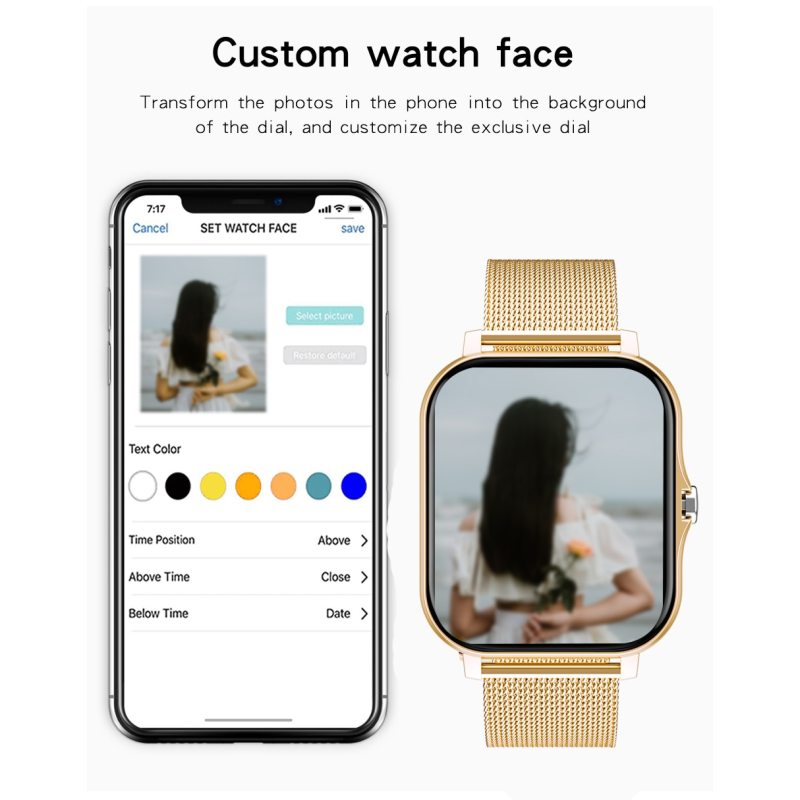 For Xiaomi Samsung Android Phone 1.69" Color Screen Full Touch Custom Dial Smart watch GT20 Y13 Women Bluetooth Call 2022 Smart Watch Men