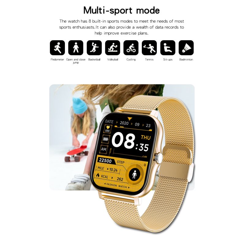 For Xiaomi Samsung Android Phone 1.69" Color Screen Full Touch Custom Dial Smart watch GT20 Y13 Women Bluetooth Call 2022 Smart Watch Men