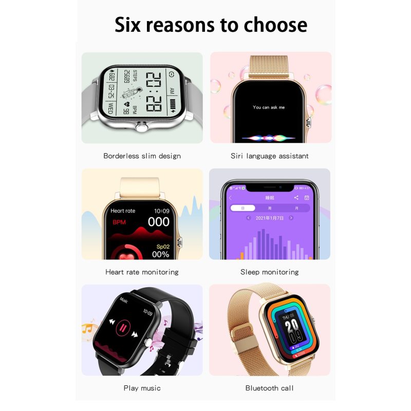 For Xiaomi Samsung Android Phone 1.69" Color Screen Full Touch Custom Dial Smart watch GT20 Y13 Women Bluetooth Call 2022 Smart Watch Men