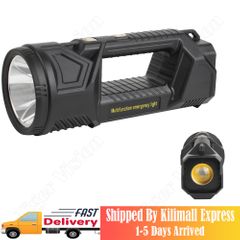 Super Bright Rechargeable Multifunction Flashlight High Bright Emergency Light Lamp Bead Powerful LED Flashlight Long Range Tactical Flash light Torch Waterproof Camping Hand Light Black Style 1