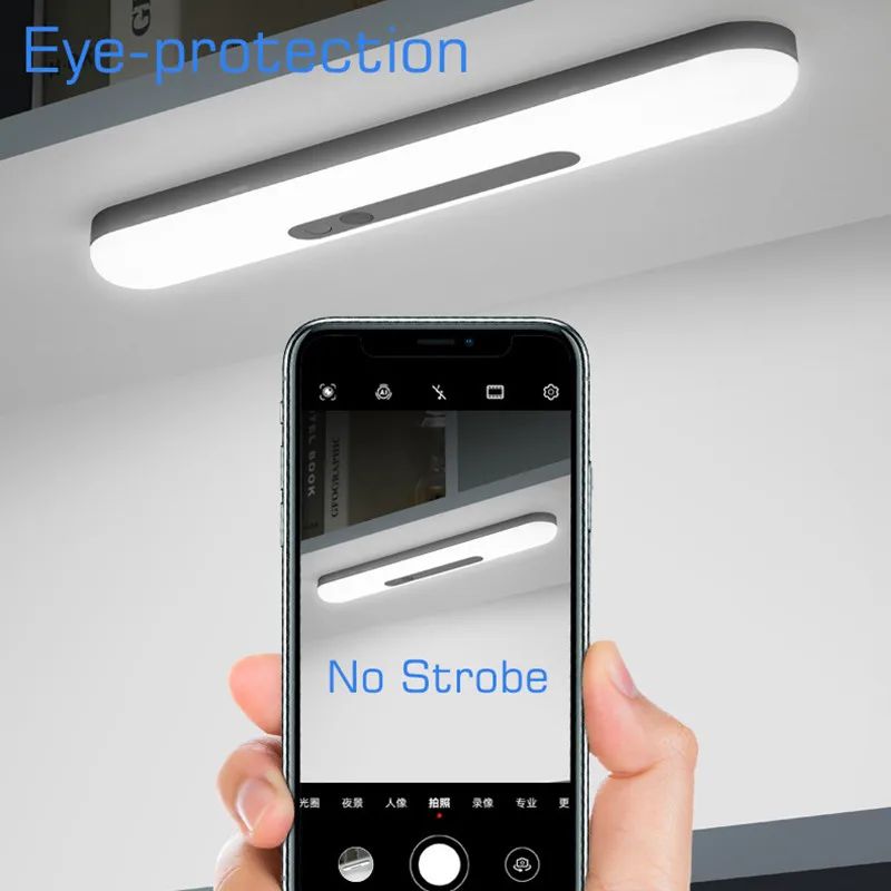 Smart LED Motion Sensor Light Magnet Night Light Rechargeable Bedside Lamp Wireless USB Nightlight for Kitchen Cabinet Closet Hallway