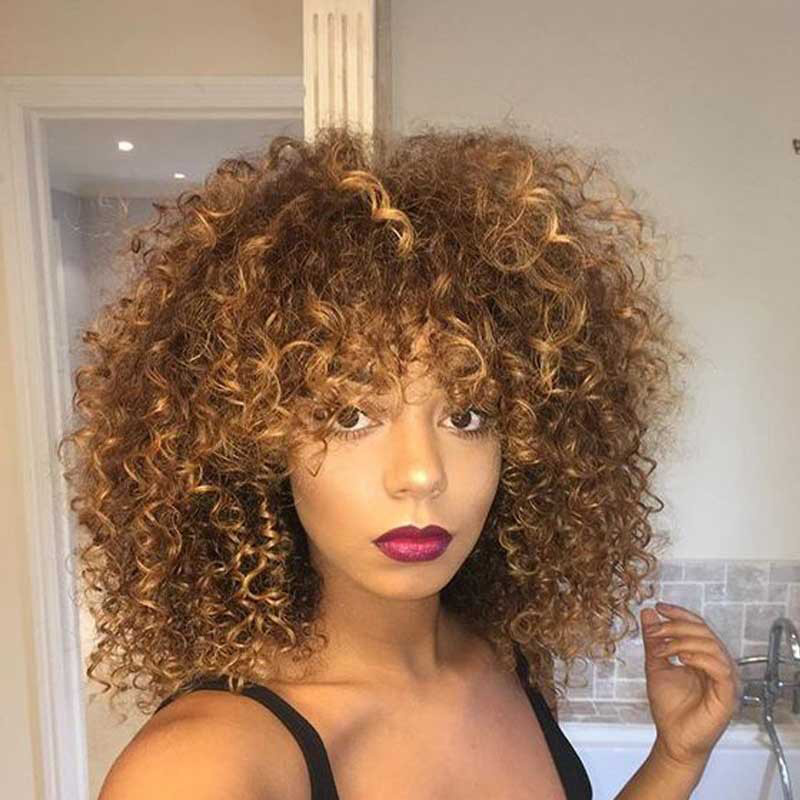 Short Hair Afro Kinky Curly Short Wigs For Black Women Wig Pixie Cut Wig 4 Color Curly Wigs Hot Sales Popular Hairstyles In Europe and America