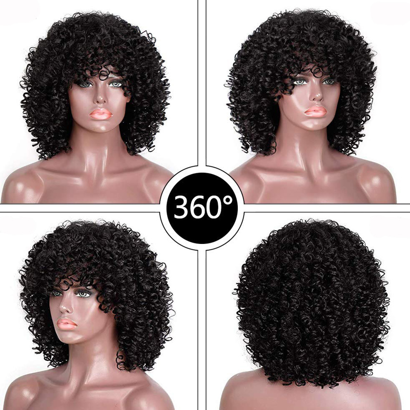 Short Hair Afro Kinky Curly Short Wigs For Black Women Wig Pixie Cut Wig 4 Color Curly Wigs Hot Sales Popular Hairstyles In Europe and America