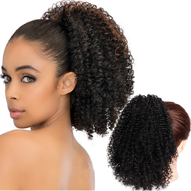 Hair wigs Synthetic Extensions  short curly hair   Ponytail Hair Extension  girl and women high temperature Fiber Synthetic Hair 10 inch