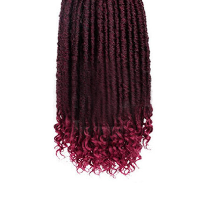 16Inch 2 Paces  Synthetic Extensions Goddess Faux Locs Crochet Hair women and girl gift hair 6Packs Goddess Locs Crochet Hair Curly Ends 16/20 Inch Pre-looped Synthetic Crochet Braids Hair for Women