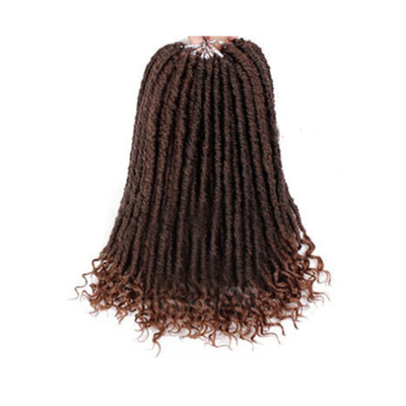 16Inch 2 Paces  Synthetic Extensions Goddess Faux Locs Crochet Hair women and girl gift hair 6Packs Goddess Locs Crochet Hair Curly Ends 16/20 Inch Pre-looped Synthetic Crochet Braids Hair for Women