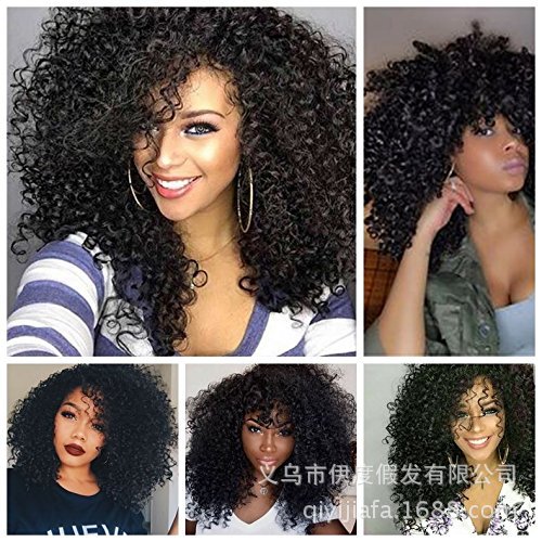 Fashional  Short Afro Curly Bob Wig Bob for Black Women Curly Synthetic Hair Wig explosive hairstyle 16 inch for women and girls gift