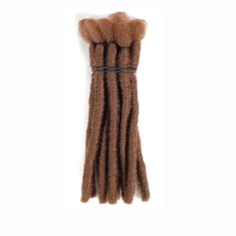 Afro hairstyles dreadlock locs Synthetic Fiber hairs Extensions  For Men Women children 8inch black brown gold 10Strands 0.9cm Thickness