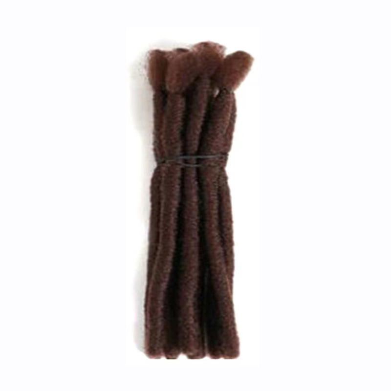 Afro hairstyles dreadlock locs Synthetic Fiber hairs Extensions  For Men Women children 8inch black brown gold 10Strands 0.9cm Thickness