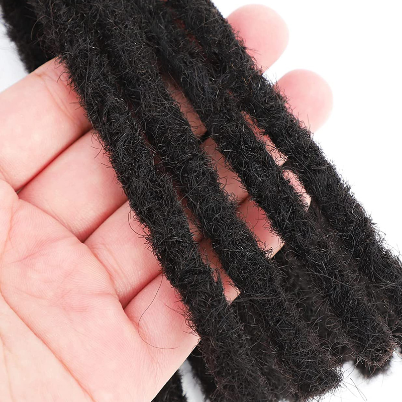 Afro hairstyles dreadlock locs Synthetic Fiber hairs Extensions  For Men Women children 8inch black brown gold 10Strands 0.9cm Thickness