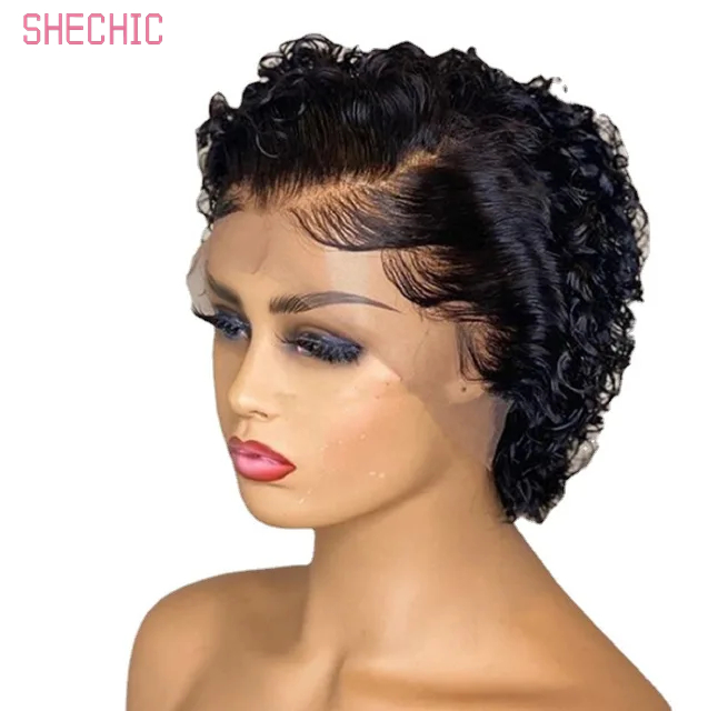 100% Raw Virgin Human Hair  Wig,Brazilian Hair Hd Full Lace Frontal  Wigs,Aligned Virgin Hair Wigs 6INCH 100g