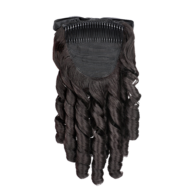 New hair wig pony tail girls and women and children curly wig 10/14inch Synthetic Extensions as Butterfly convenient