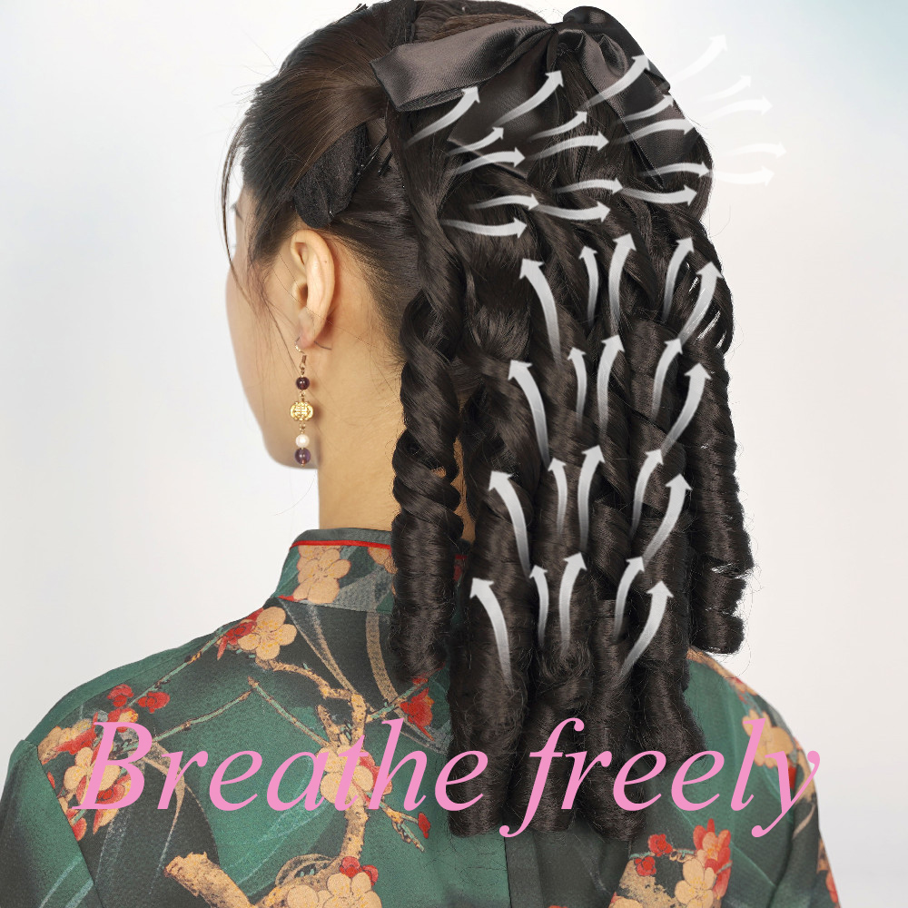 New hair wig pony tail girls and women and children curly wig 10/14inch Synthetic Extensions as Butterfly convenient