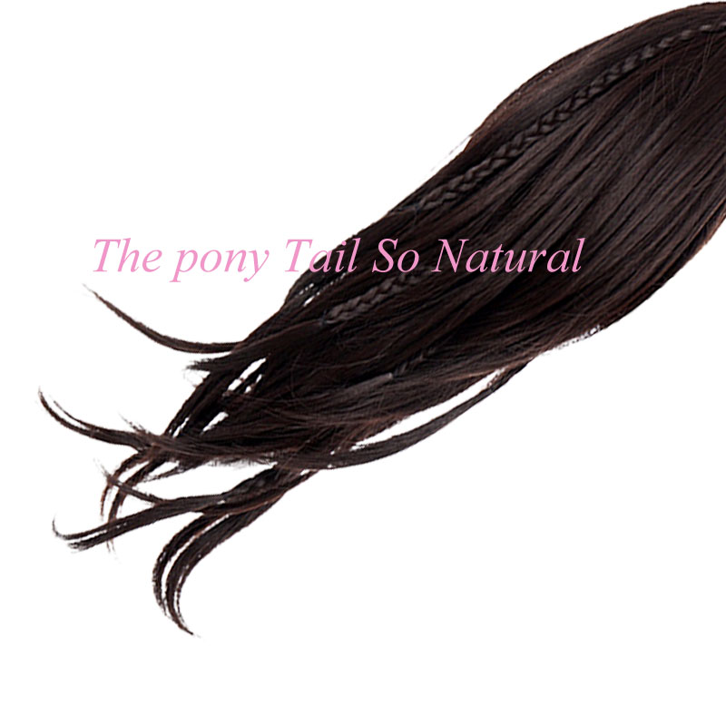 New hair wigs Synthetic Extensions 12 inches  Curly Wave Synthetic Long Ponytail Hair Piece Wigs For Ladies Black