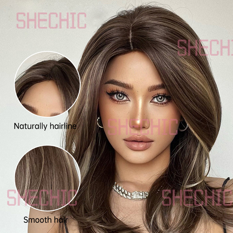 Synthetic Wigs new hair styles women wigs shoulder length cruly female wigs winered brown cosplay wigs 18 inch