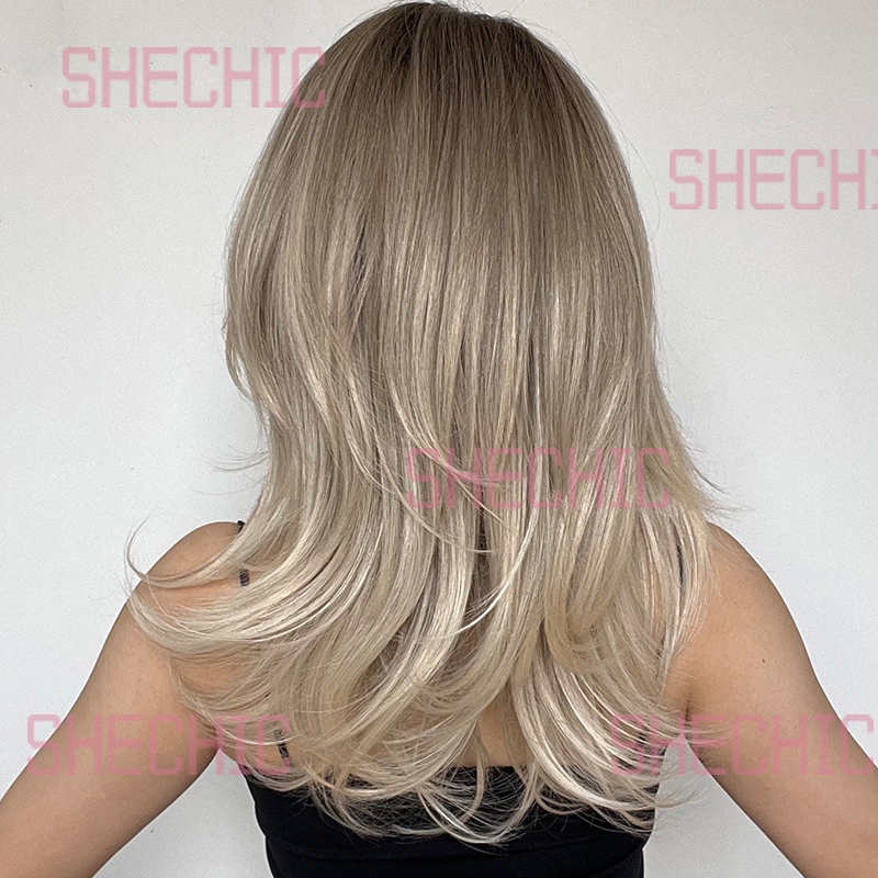 Synthetic Wigs new hair styles women wigs shoulder length cruly female wigs winered brown cosplay wigs 18 inch